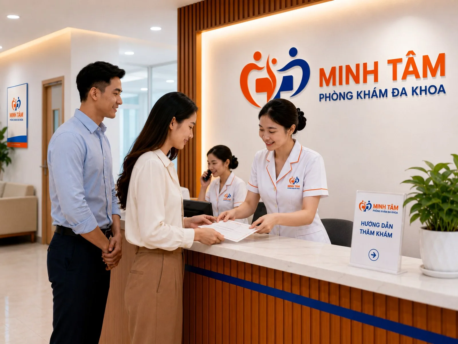 Khu vực tiếp nhận tại Phòng khám Minh Tâm